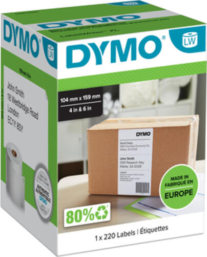 Dymo LabelWriter Etiketten 104x159mm, weiß,  1 Rolle