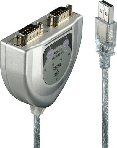 Lindy 42889 Serien-Kabel Silber 0,6 m USB Typ-A DB-9