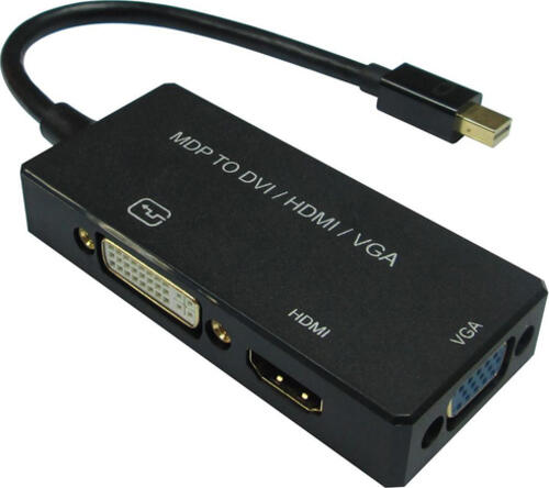 VALUE 12993154 0,1 m Mini DisplayPort DisplayPort + DVI + HDMI Schwarz