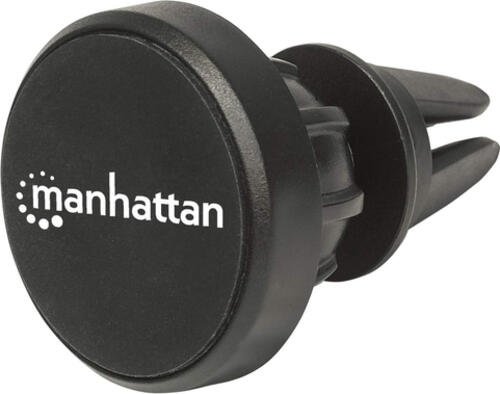 Manhattan Kfz-Halterung mit Magnetpad für Smartphones , Lässt sich auf das Lüftungsgitter des Autos aufstecken, rutschfest, schwarz