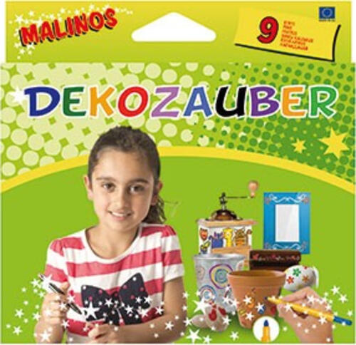 Malinos 300034 Filzstift Schwarz, Blau, Braun, Grün, Orange, Violett, Rot, Weiß, Gelb 9 Stück(e)