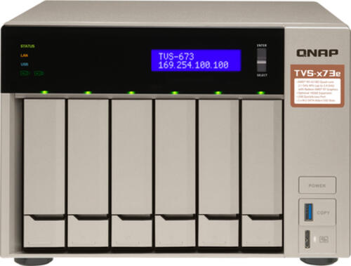 QNAP TVS-673E NAS Tower Ethernet/LAN Grau RX-421BD