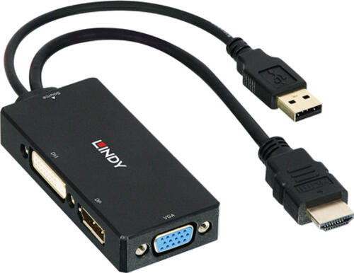 Lindy 38182 Videokabel-Adapter 0,15 m Schwarz