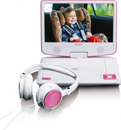 Lenco DVP-910 Tragbarer DVD-Player Cabrio 22,9 cm (9 Zoll) Schwarz, Pink