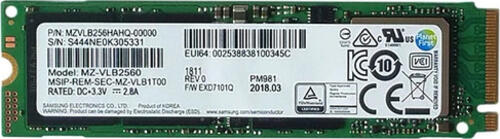 Samsung PM981 M.2 256 GB PCI Express 3.0 NVMe