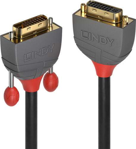 Lindy 36232 DVI-Kabel 2 m DVI-D DVI-I Schwarz