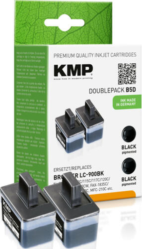 KMP B5D Druckerpatrone 2 Stück(e) Schwarz