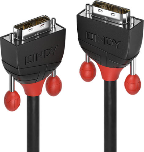 Lindy 36255 DVI-Kabel 1 m DVI-D Schwarz