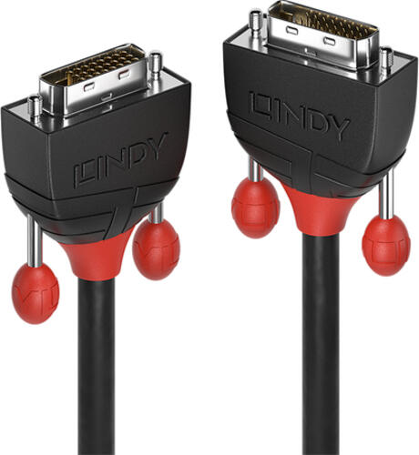 Lindy 36250 DVI-Kabel 0,5 m DVI-D Schwarz