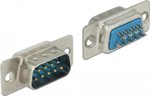 DeLOCK 65881 Drahtverbinder Sub-D 9 pin Blau, Silber