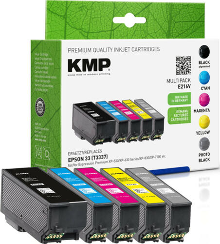 KMP 1633,4855 Druckerpatrone Kompatibel Foto schwarz