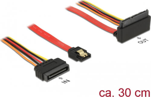 DeLOCK 85515 SATA-Kabel SATA 15-Pin 1 x SATA 22 pin, 1 x SATA 7 pin Mehrfarbig
