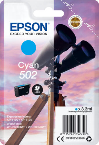 Epson 502 3.3ml Cyan 165Seiten Tintenpatrone