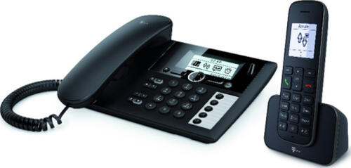 Telekom Sinus PA 207 Plus 1 Analoges/DECT-Telefon Anrufer-Identifikation Schwarz