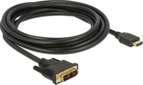 DeLOCK 85585 Videokabel-Adapter 3 m DVI HDMI Typ A (Standard) Schwarz