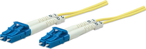 Intellinet Glasfaser LWL-Anschlusskabel, Duplex, Singlemode, LC/LC, 9/125 m, OS2, 20 m, gelb