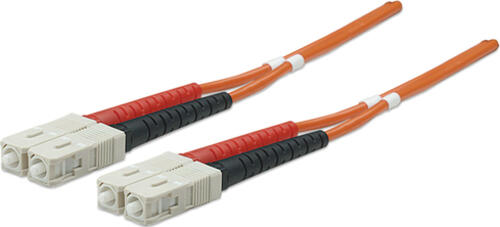 Intellinet Glasfaser LWL-Anschlusskabel, Duplex, Multimode, SC/SC, 50/125 m, OM2, 20 m, orange