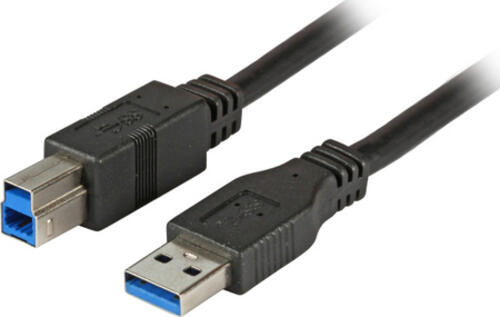 EFB Elektronik K5236.1 USB Kabel 1 m USB 3.2 Gen 1 (3.1 Gen 1) USB A USB B Schwarz