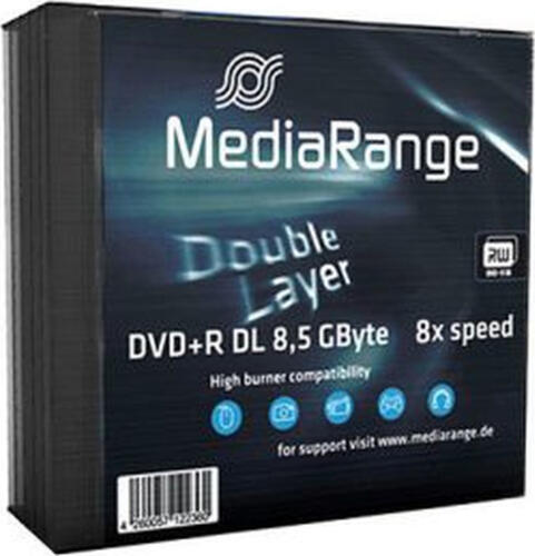 MediaRange MR465 DVD-Rohling 8,5 GB DVD+R DL 5 Stück(e)