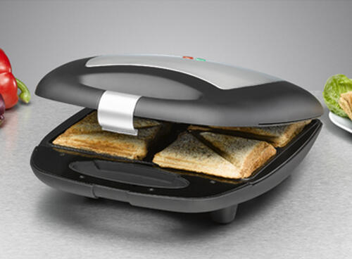 Rommelsbacher ST 1410 Sandwich-Toaster 1400 W Schwarz, Silber