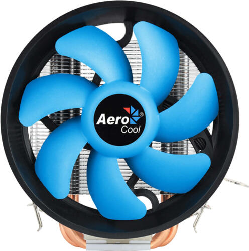 Aerocool VERKHO3PLUS Computerkühlsystem Prozessor Kühler 12 cm Aluminium, Schwarz, Blau
