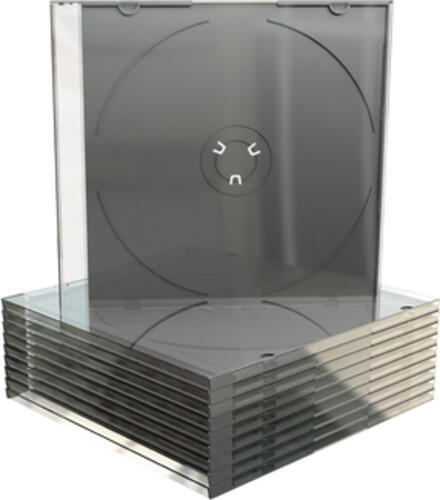 MediaRange BOX21-M CD-Hülle Schmuckschatulle 1 Disks Schwarz, Transparent