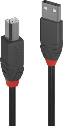Lindy 36675 USB Kabel 5 m USB 2.0 USB A USB B Schwarz