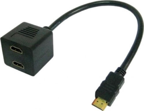 Techly ICOC-HDMI-F-002 HDMI-Kabel 0,3 m HDMI Typ A (Standard) 2 x HDMI Type A (Standard) Schwarz