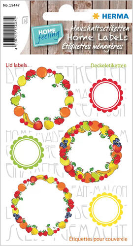 HERMA 15447 selbstklebendes Etikett Kreis Dauerhaft Mehrfarbig 18 Stück(e)