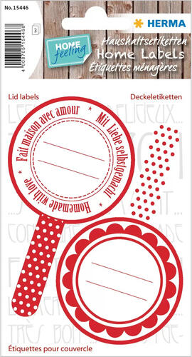 HERMA 15446 selbstklebendes Etikett Dauerhaft Rot, Weiß 6 Stück(e)