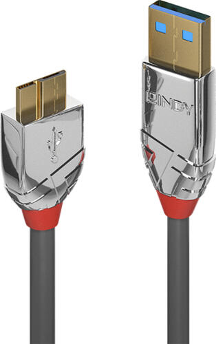 Lindy 36658 USB Kabel 2 m USB 3.2 Gen 1 (3.1 Gen 1) USB A Micro-USB B Grau