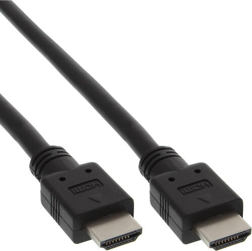 InLine HDMI Kabel, HDMI-High Speed, Stecker / Stecker, schwarz, 1m