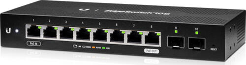 Ubiquiti EdgeSwitch 10X Managed L2 Gigabit Ethernet (10/100/1000) Power over Ethernet (PoE) Schwarz