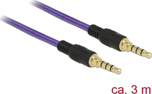 DeLOCK 85602 Audio-Kabel 3 m 3.5mm Violett