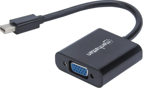 Manhattan Aktiver Mini-DisplayPort auf VGA-Adapter, Mini-DisplayPort-Stecker auf VGA-Buchse, 1080p, schwarz