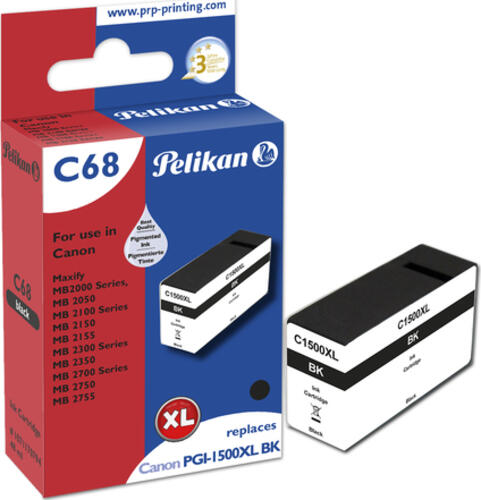 Pelikan C68 Black Druckerpatrone 1 Stück(e) Kompatibel Hohe (XL-) Ausbeute Schwarz