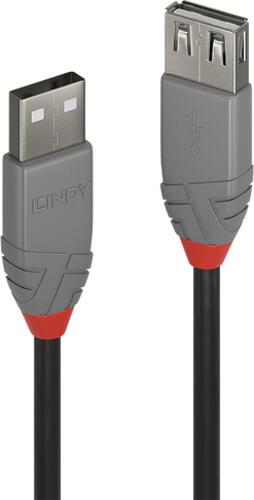 Lindy 36705 USB Kabel 5 m USB 2.0 USB A Schwarz, Grau