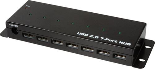 LogiLink UA0318 Schnittstellen-Hub USB 2.0 5000 Mbit/s Schwarz