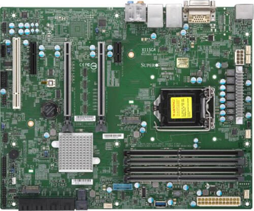 Supermicro X11SCA bulk, ATX Mainboard, 4x DDR4, max. 128GB, 1x DVI-D, 1x HDMI 2.0a, 1x USB-C 3.1 (10Gb/s