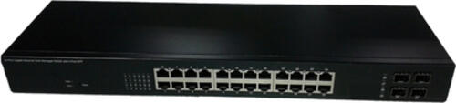 Longshine LCS-GSP9428 Netzwerk-Switch Managed Gigabit Ethernet (10/100/1000) Power over Ethernet (PoE) 1U Schwarz