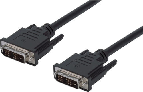 Manhattan DVI-Kabel, DVI-D-Stecker auf DVI-D-Stecker, Single Link, 1,8 m, schwarz