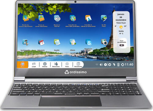 ORDISSIMO ART0372 laptop Intel Celeron N4000 39,6 cm (15.6) Full HD 4 GB DDR4-SDRAM 128 GB SSD Wi-Fi 5 (802.11ac) Silber