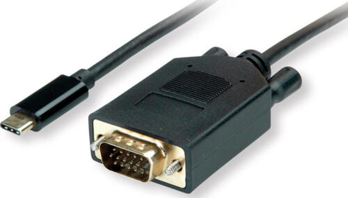 VALUE 11.99.5821 Videokabel-Adapter 2 m USB Typ-C VGA (D-Sub) Schwarz