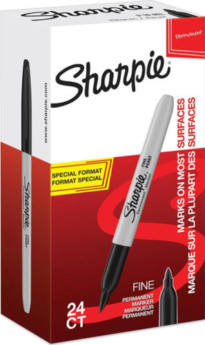 Sharpie Fine Marker 24 Stück(e) Feine Spitze Schwarz