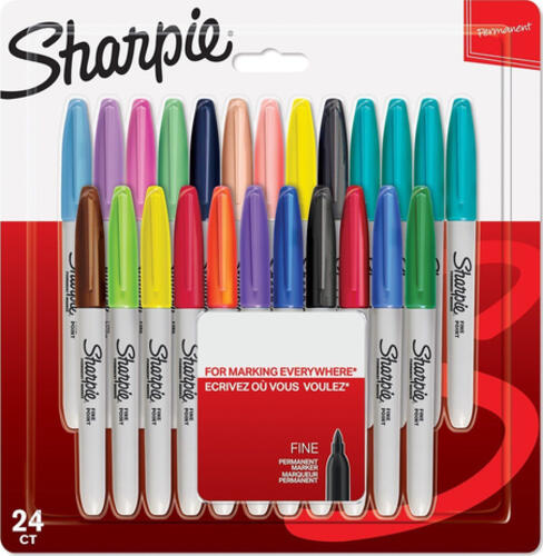 Sharpie Fine Marker 24 Stück(e) Feine Spitze Mehrfarbig