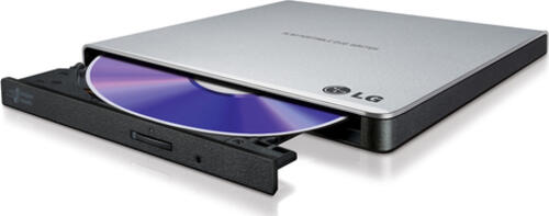 LG GP57ES40 externes slimline DVD-RW Laufwerk, silber, USB 2.0