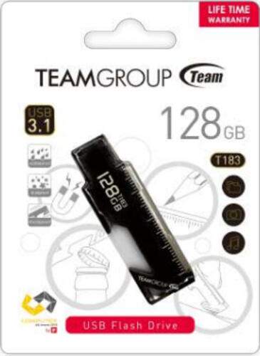Team Group T183 USB-Stick 128 GB USB Typ-C 3.2 Gen 1 (3.1 Gen 1) Schwarz