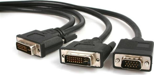 StarTech.com 1,8m DVI-I auf DVI-D und HD15 VGA Splitter Kabel