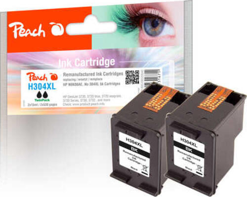 Peach PI300-805 Druckerpatrone 2 Stück(e) Kompatibel Hohe (XL-) Ausbeute Schwarz