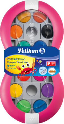 Pelikan Deckfarbkasten Space+ 24 Farbe auf Wasserbasis Schwarz, Blau, Braun, Grün, Magenta, Orange, Pink, Rot, Violett, Gelb Palette 24 Stück(e)